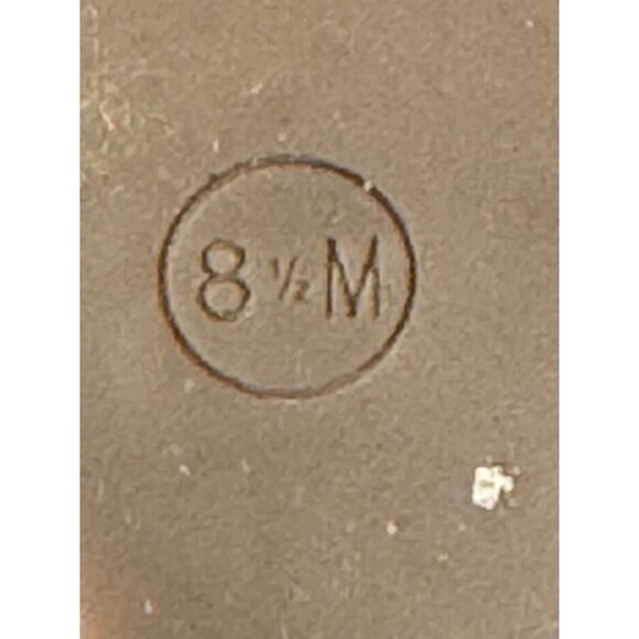 Mia womens shoes 8.5M Y2K Brown leather chunky mules heels 4" - Picture 3 of 16